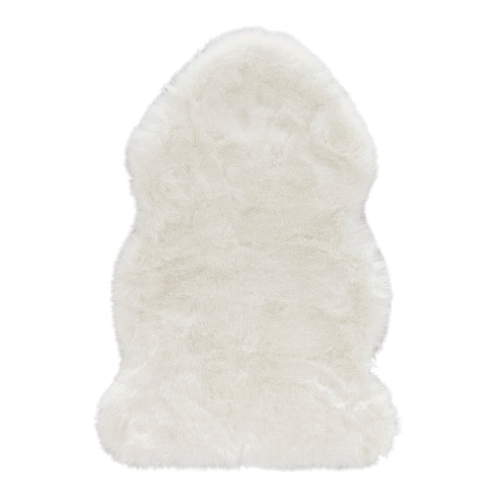 Biela umelá kožušina Mint Rugs Uni Soft 140 × 90 cm