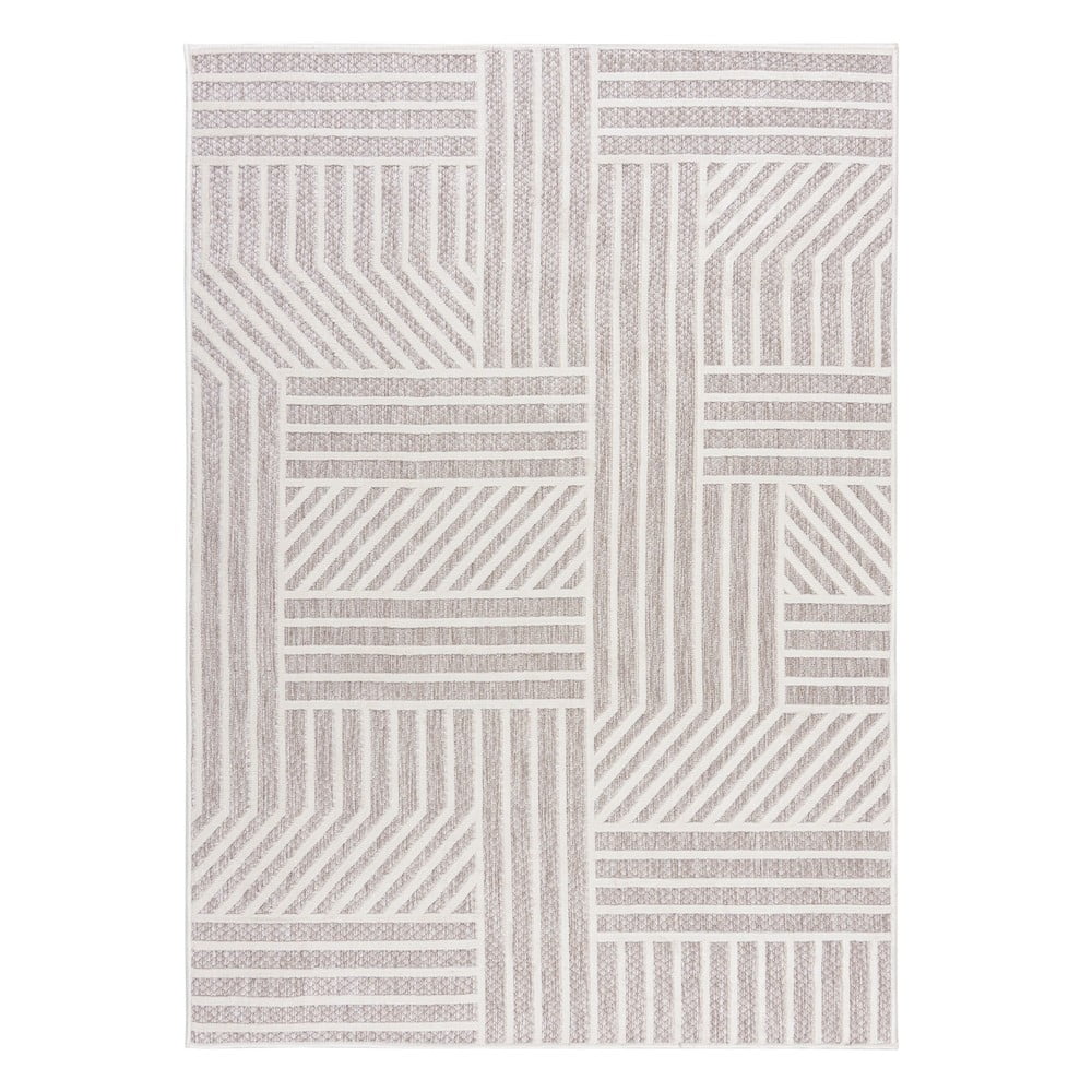 Béžový vonkajší koberec Flair Rugs Blocks 120 x 170 cm